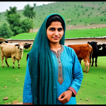 Empowered Rural Entrepreneur**

"A confident, fully clothed woman in modest traditional Pakistani clothing stands proudly in front of her thriving livestock farm in a rural village setting, appropriate attire, safe for work, family-friendly, showcasing healthy animals and well-maintained facilities, perfect anatomy, correct proportions, natural pose, professional photography, high quality."

**