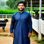 Livestock Professional**

A confident livestock specialist, fully clothed in professional attire (such as a modest shalwar kameez or a business suit), standing in a modern livestock farm setting. The background includes healthy-looking animals and well-maintained facilities. Proper finger count, perfect anatomy, natural pose, professional lighting, high resolution, appropriate content, family-friendly.

**